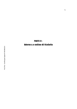 PARTE II - Adorno & o enSino dE fiLoSofia - Maxwell - PUC-Rio