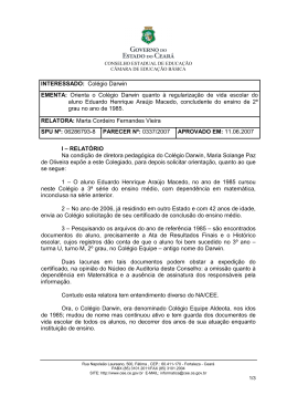 Parecer 0337/2007 - Conselho de Educação do Ceará