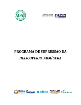 PROGRAMA DE SUPRESSÃO DA HELICOVERPA ARMÍGERA