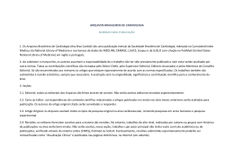 normas para publicação nos arquivos brasileiros de cardiologia