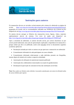 Instruções para autores - Hospital Garcia de Orta