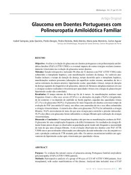 Glaucoma em Doentes Portugueses com Polineuropatia