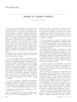 Redação de trabalho científico - Jornal Brasileiro de Pneumologia