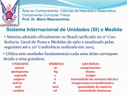 Sistema Internacional de Unidades (SI) e Medida