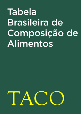 Tabela Brasileira de Composição de Alimentos