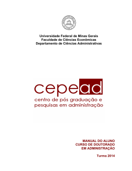 Manual do Aluno - Cepead - Universidade Federal de Minas Gerais