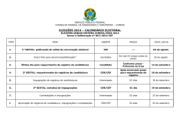 Calendário Eleitoral 2014 - CREA-AC