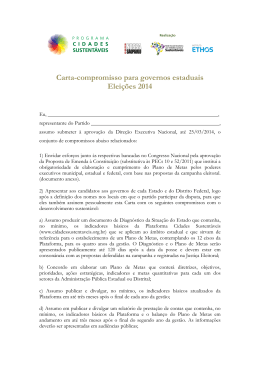 Carta-compromisso para governos estaduais Eleições 2014