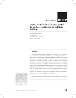 Ensino médio no Brasil: uma análise de melhores práticas