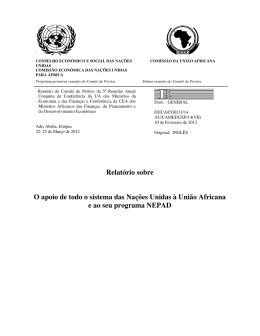 Relatório sobre O apoio de todo o sistema das Nações Unidas à