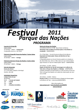 Programa do Festival do Parque das Nações