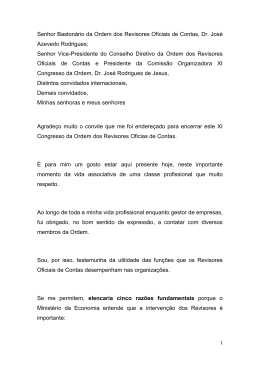 António Pires de Lima - Ordem dos Revisores Oficiais de Contas