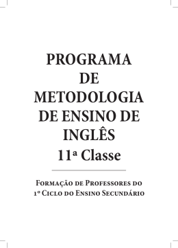 PROGRAMA DE METODOLOGIA DE ENSINO DE INGLÊS