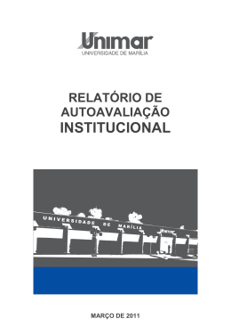 Relatório de autoavaliação institucional 2010