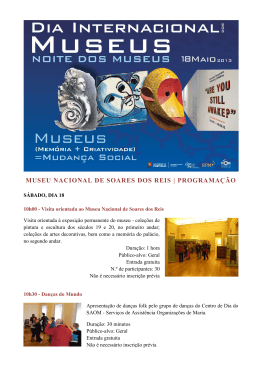MUSEU NACIONAL DE SOARES DOS REIS | PROGRAMAÇÃO