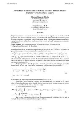 Formulação Hamiltoniana do Sistema Dinâmico Pêndulo Elástico