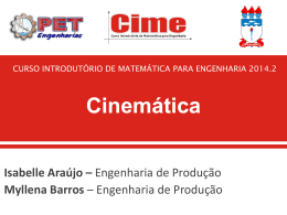 Cinemática - PET Engenharias