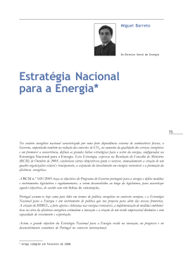 Estratégia Nacional para a Energia*