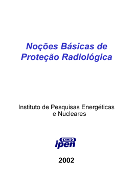Noções Básicas de Proteção Radiológica