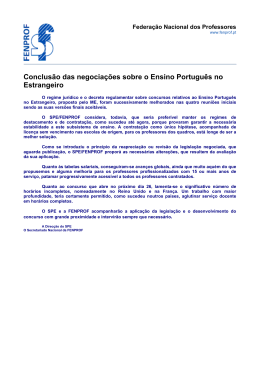 Conclusão das negociações sobre o Ensino Português no