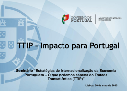 2. Impacto económico do TTIP em Portugal