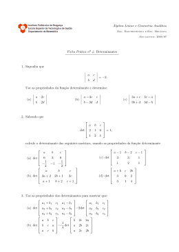 Álgebra Linear e Geometria Analítica Ficha Prática nº 4