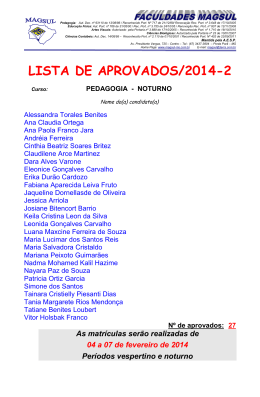 LISTA DE APROVADOS/2014-2