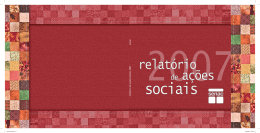 relatório de ações sociais 2007 senac