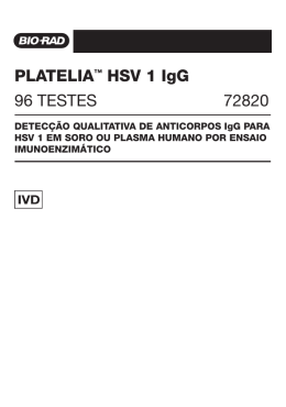 PLATELIA™ HSV 1 IgG 96 TESTES 72820 - Bio-Rad
