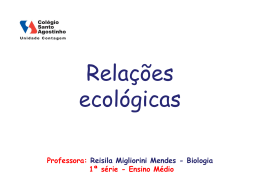 Relações ecológicas - Colégio Santo Agostinho