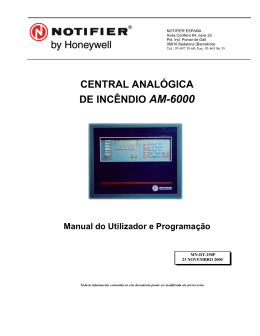 CENTRAL ANALÓGICA DE INCÊNDIO AM-6000 Manual