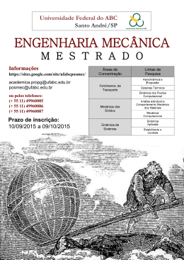 ENGENHARIA MECÂNICA - Pós-Graduação em Engenharia
