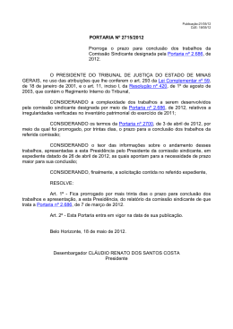 Portaria nº 2715/2012 - Tribunal de Justiça de Minas Gerais