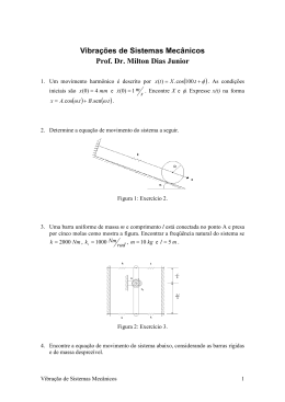 Vibrações de Sistemas Mecânicos Prof. Dr. Milton Dias Junior ( ( ) ( )t