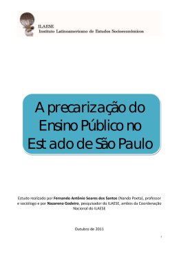 A precarização do Ensino Público no Estado de São Paulo