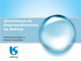 Governança de Empreendimentos na Sabesp