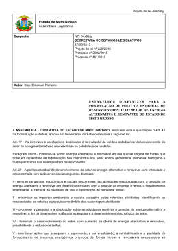 Proposição - Assembleia Legislativa do Estado de Mato Grosso