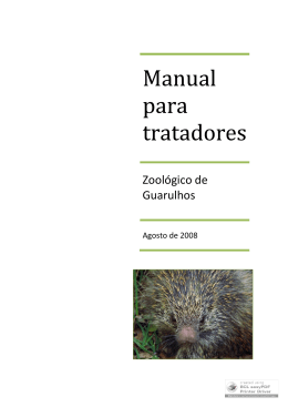 Manual para tratadores ? Zoológico de Guarulhos
