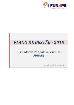 PLANO DE GESTÃ0 - 2015