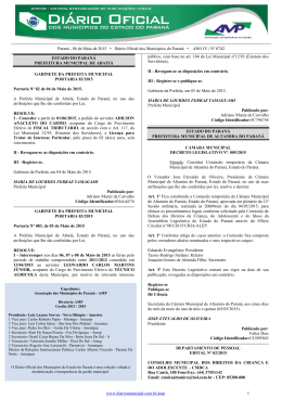 Diário Oficial dos Municípios do Paraná nº 742 - Data: 06-05