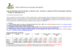 Emprego Doméstico estado da Paraíba e no Brasil vai mal