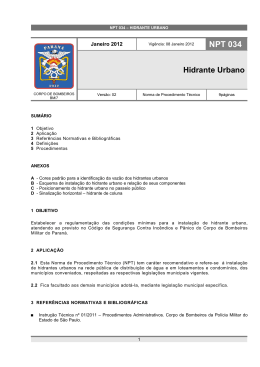 NPT 034-11 - Hidrante urbano - Corpo de Bombeiros do Paraná