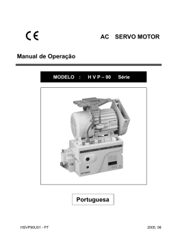 AC SERVO MOTOR Manual de Operação Portuguesa
