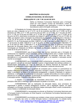 Resolução nº 02/2015/CNE - Centro de Ciências da Educação