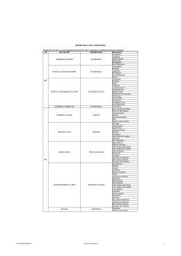 Lista dos APLs prioritários 2005-2008