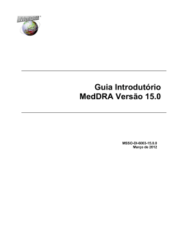 Guia Introdutório MedDRA Versão 15.0
