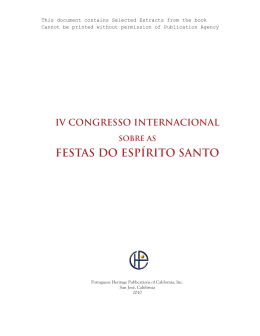 IV Congresso Internacional sobre as Festas do Espírito Santo