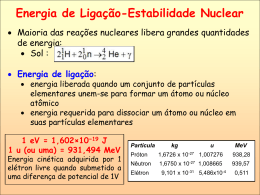Energia de Ligação-Estabilidade Nuclear