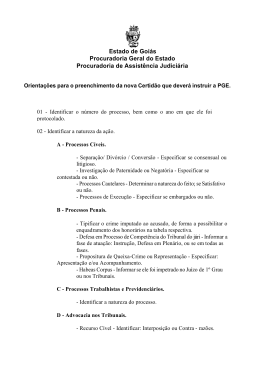 Estado de Goiás Procuradoria Geral do Estado - OAB-Go