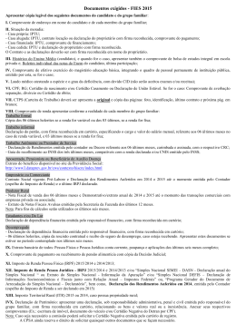 Documento exigidos - FIES 2015